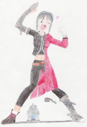 George in Edo's Clothes (Self Drawn)
