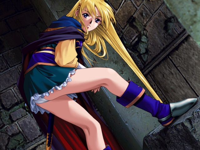 Uh... fixing her shoe?