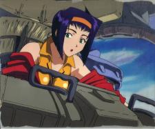 Faye in her ship, the Redtail