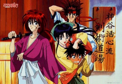 Kenshin Kaoru Yahiko and Sanosuke ^^