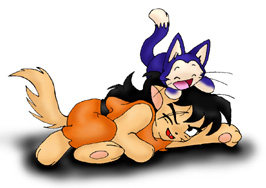 Yamcha and Puar - Playful Kitties ^^