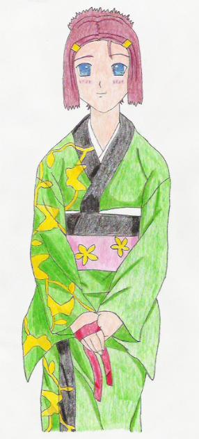 Yumi in a Kimono ( Self Drawn)